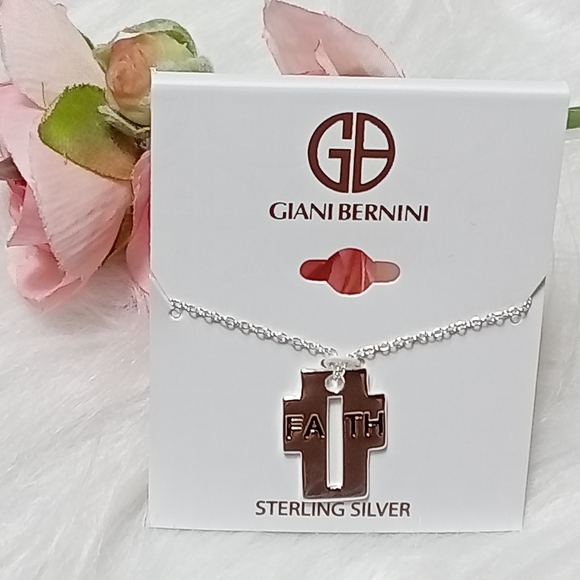 Giani Bernini Jewelry - 🤍New Sterling Silver Faith Pendant Necklace🩶